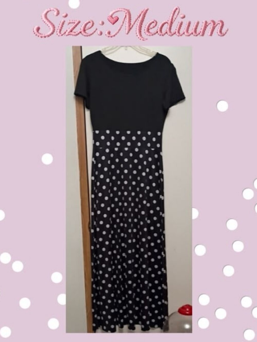 Black Polka Dot Maxi Dress